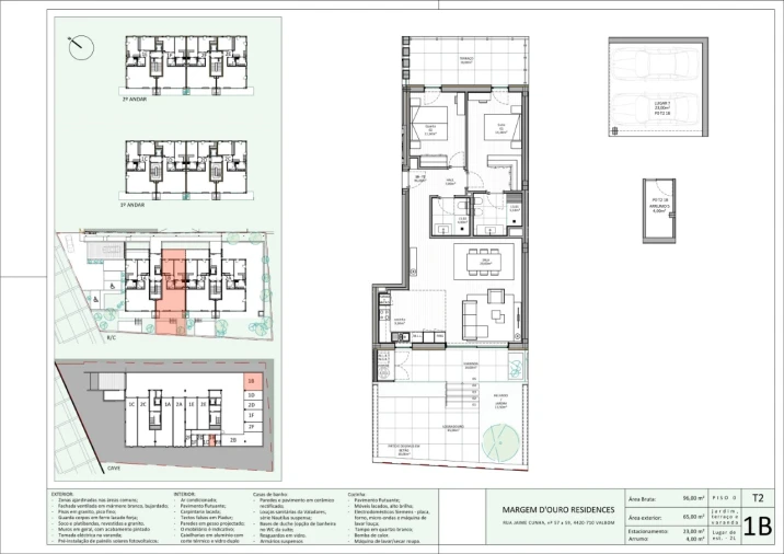 Apartamento T2 para Venda em Gondomar (São Cosme), Valbom e Jovim Planta 1