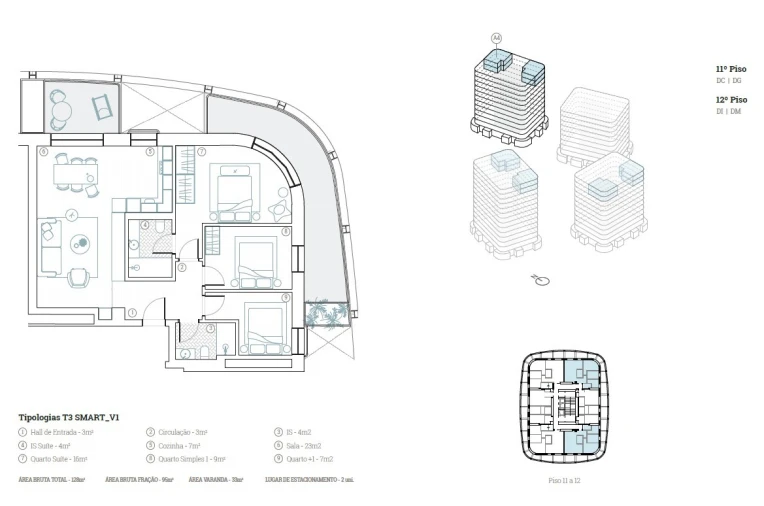 Apartamento T3 para Venda em Paranhos Planta 1