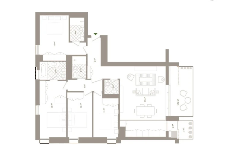 Apartamento T4 para Venda em Santa Marinha e São Pedro da Afurada Planta 1