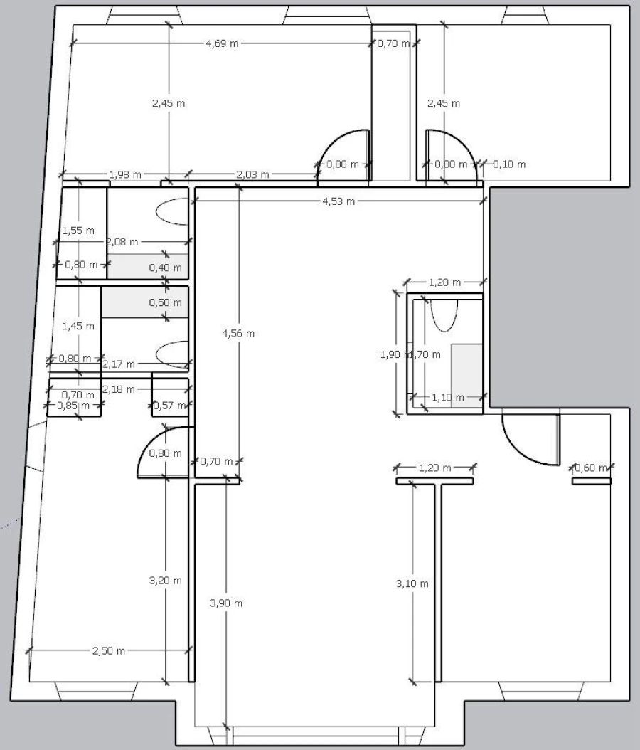 Apartamento T2 para Venda em Alcobaça e Vestiaria Planta 1