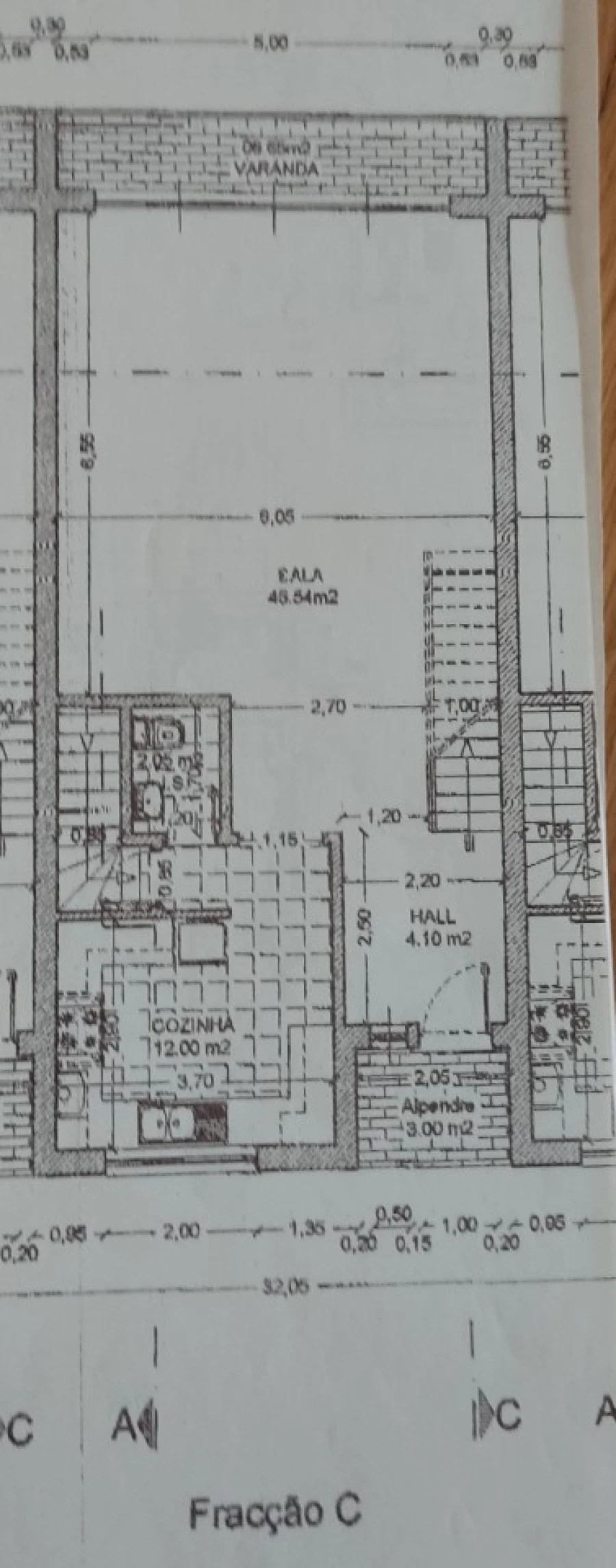 Moradia T3 para Venda em Carnota Planta 1