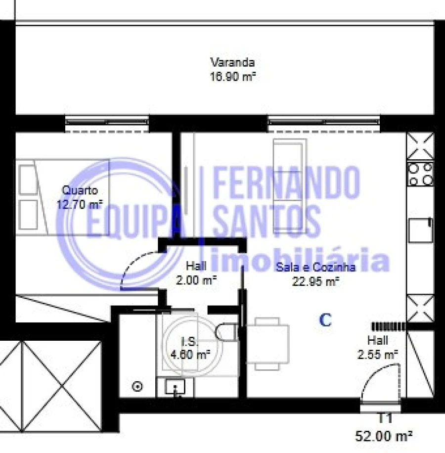 Apartamento T1 para Venda em Portimão Foto 11