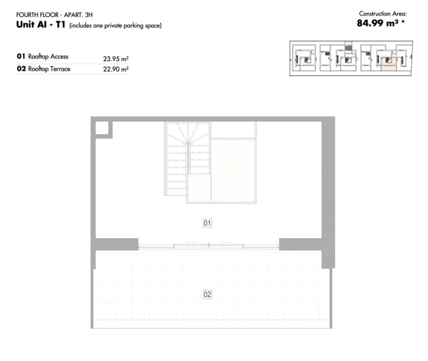 Apartamento T1 para Venda em Lagos (São Sebastião e Santa Maria) Planta 2