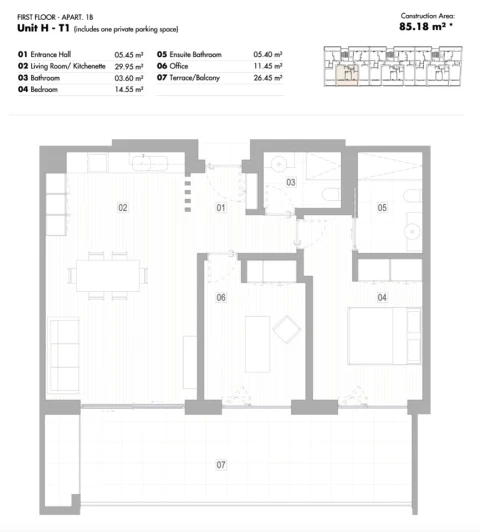 Apartamento T1 para Venda em Lagos (São Sebastião e Santa Maria)