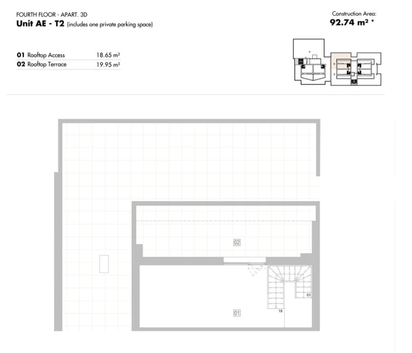 Apartamento T2 para Venda em Lagos (São Sebastião e Santa Maria) Planta 2