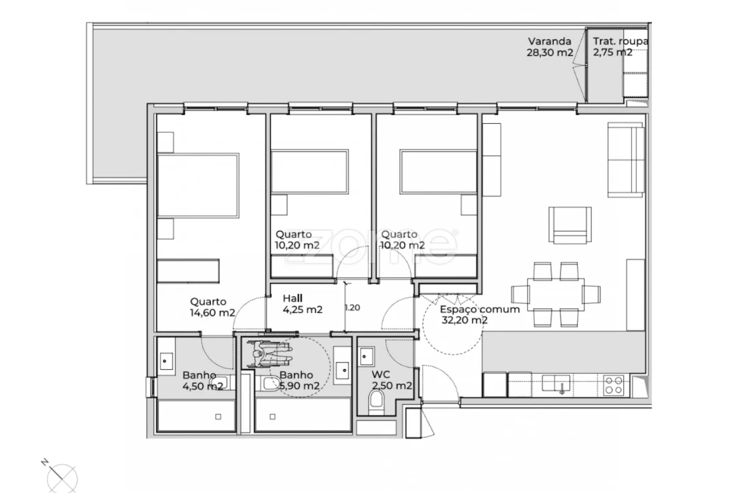 Apartamento T3 para Venda em Valongo Foto 18