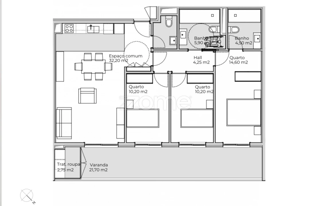 Apartamento T3 para Venda em Valongo Foto 18