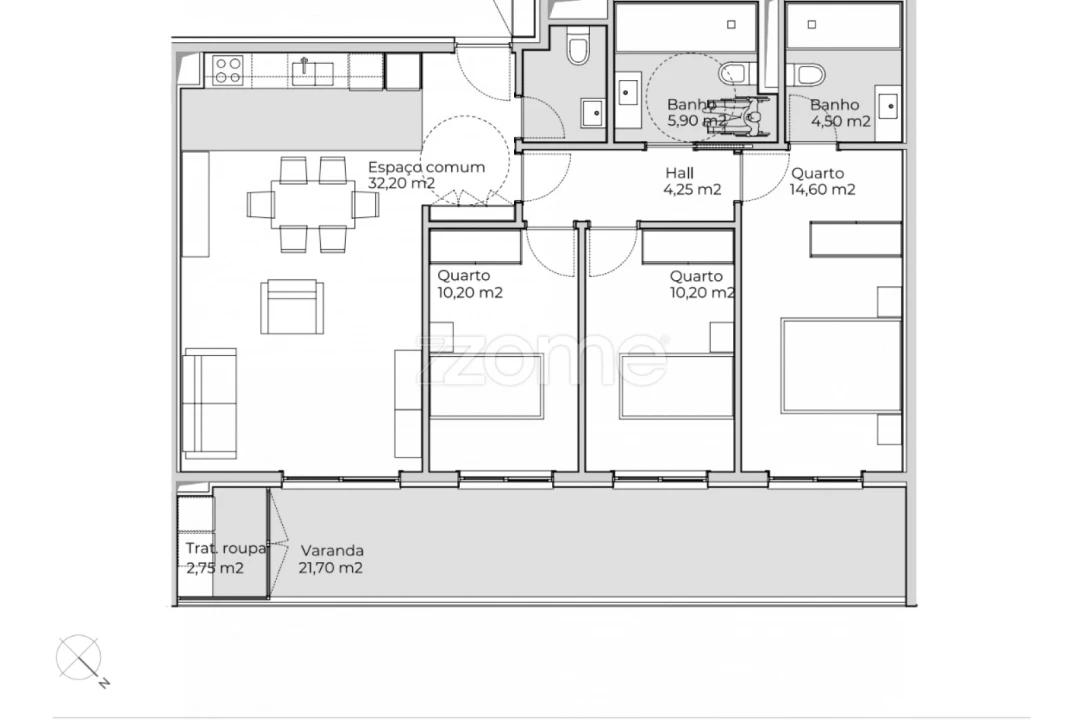 Apartamento T3 para Venda em Valongo Foto 18