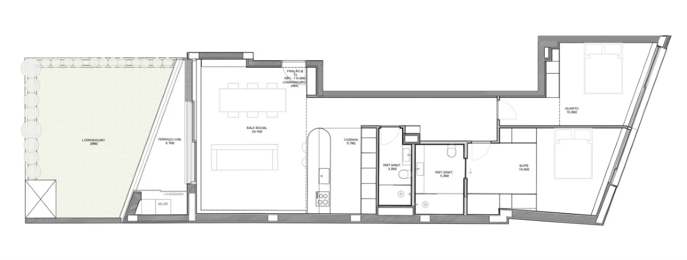 Apartamento T2 para Venda em São Bernardo Planta 1