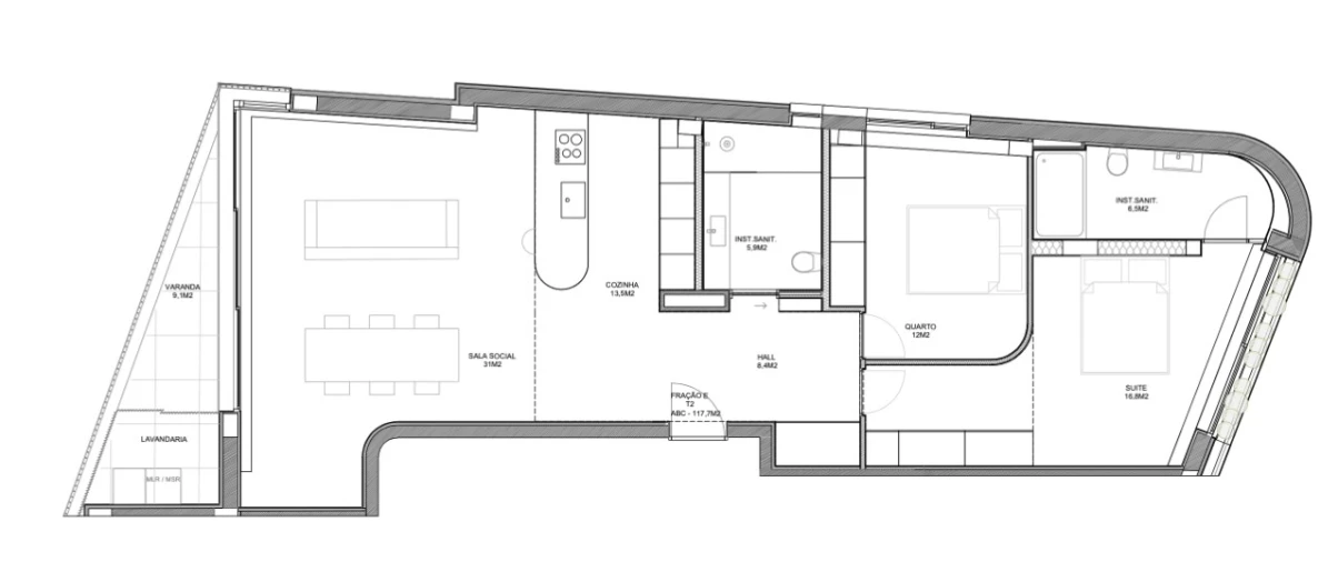 Apartamento T2 para Venda em São Bernardo Planta 1