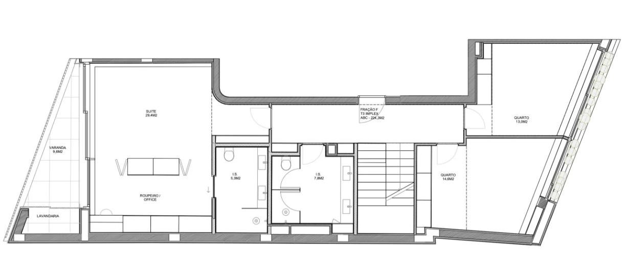Apartamento T3 para Venda em São Bernardo Planta 1