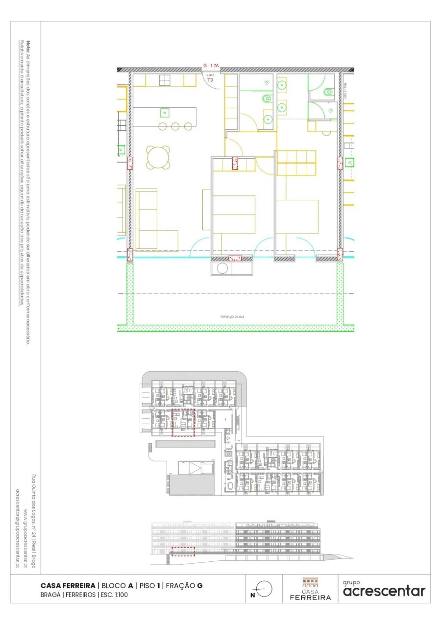 Apartamento T2 para Venda em Ferreiros e Gondizalves Foto 25