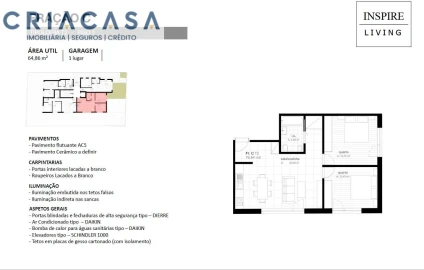 Apartamento T2 para Venda em Viseu