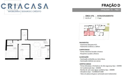 Apartamento T2 para Venda em Viseu