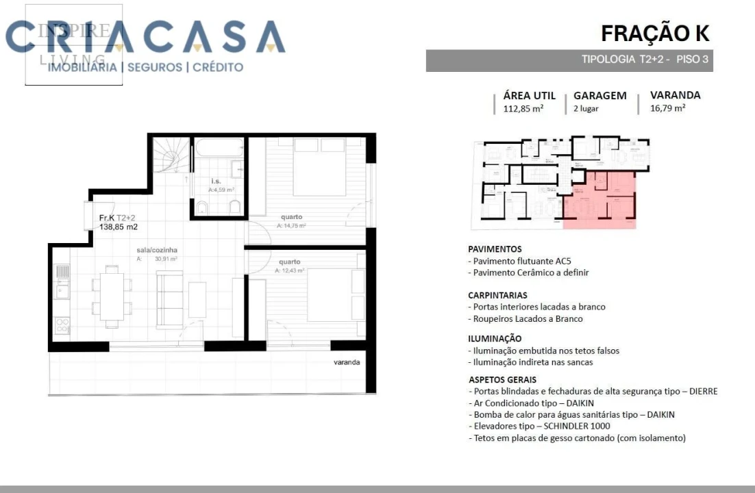 Apartamento T4 para Venda em Viseu Foto 5