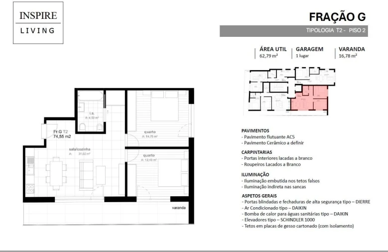 Apartamento T2 para Venda em Viseu Foto 4