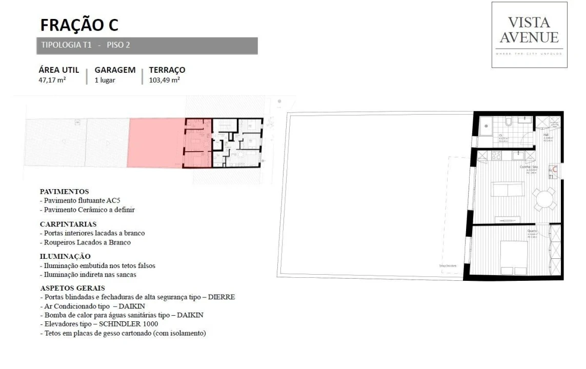 Apartamento T1 para Venda em Viseu Foto 3