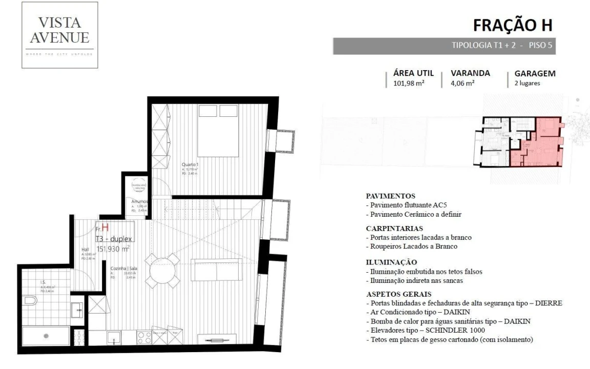 Apartamento T3 para Venda em Viseu Foto 3