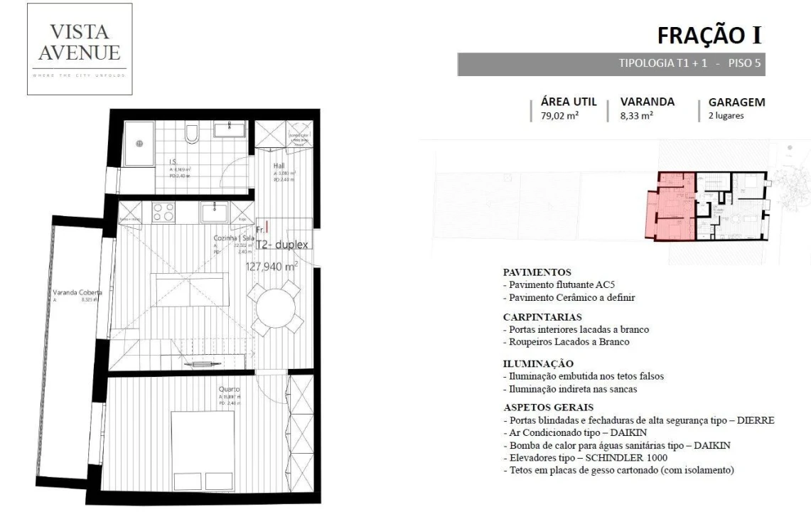 Apartamento T2 para Venda em Viseu Foto 3