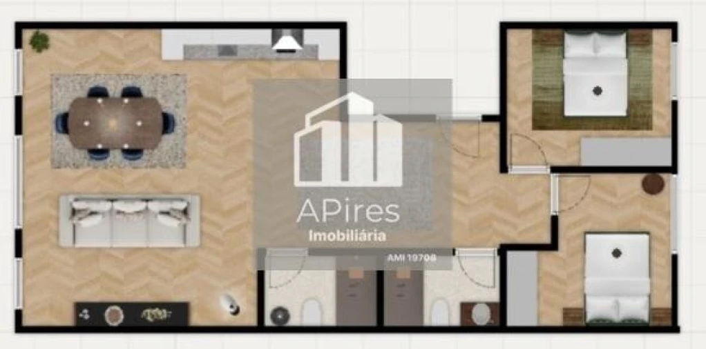 Apartamento T2 para Venda em São Domingos de Benfica Foto 3