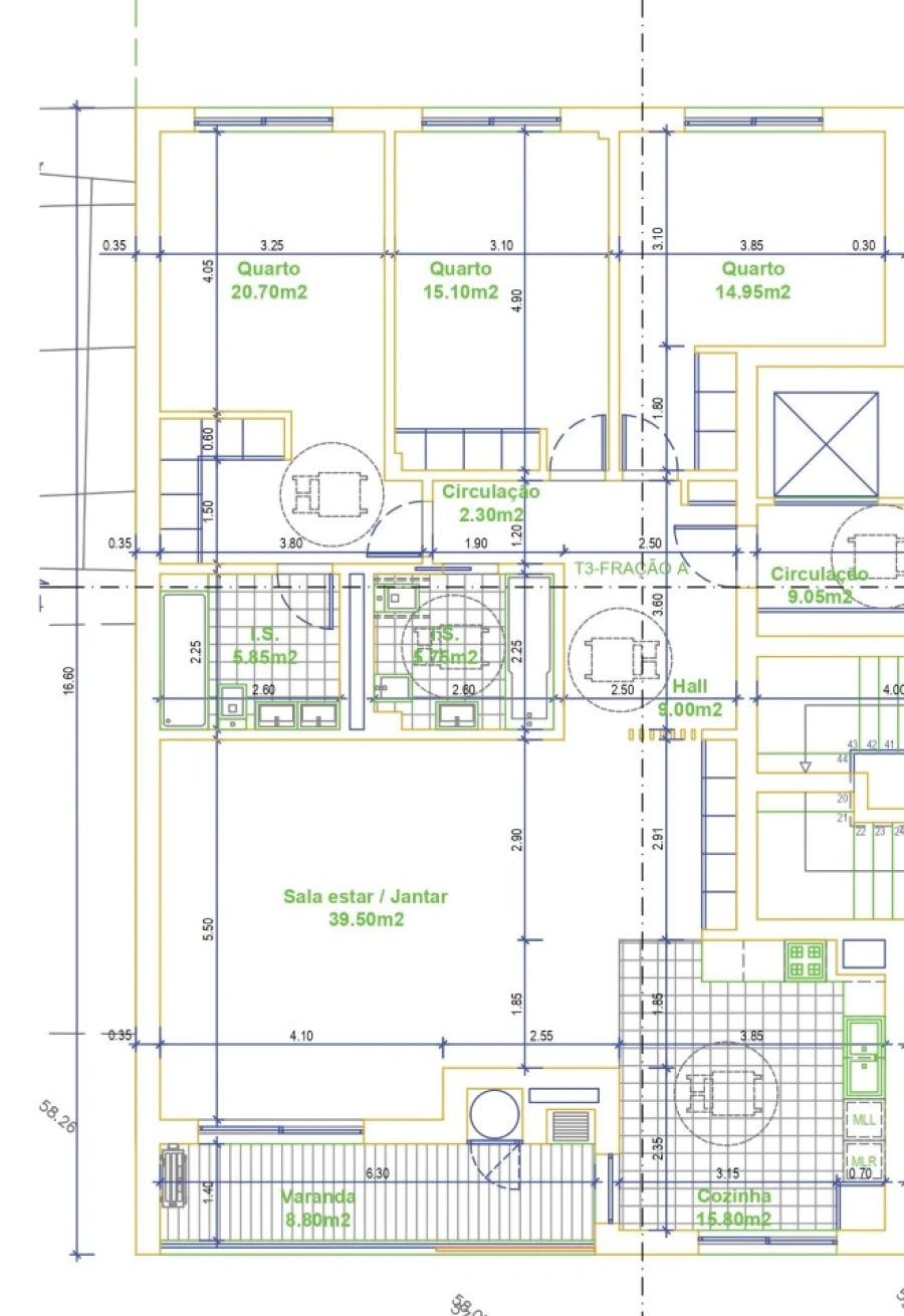Apartamento T3 para Venda em Alverca do Ribatejo e Sobralinho Planta 1