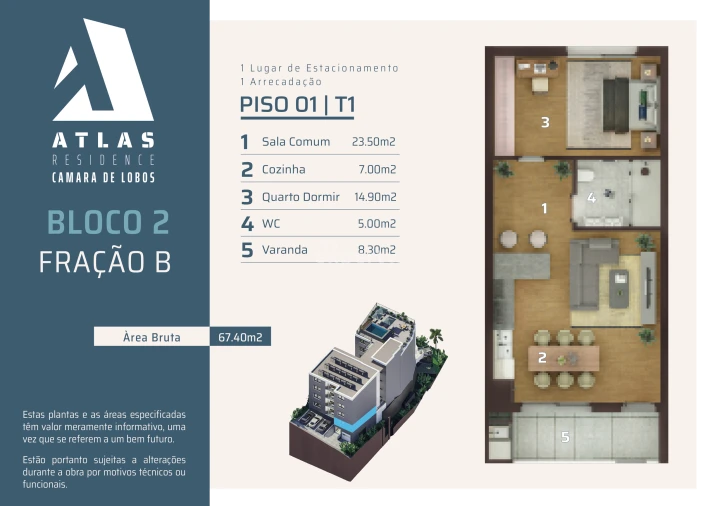 Apartamento T1 para Venda em Camara de Lobos Foto 27