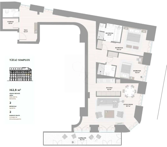 Apartamento T2 para Venda em Santo António Foto 40
