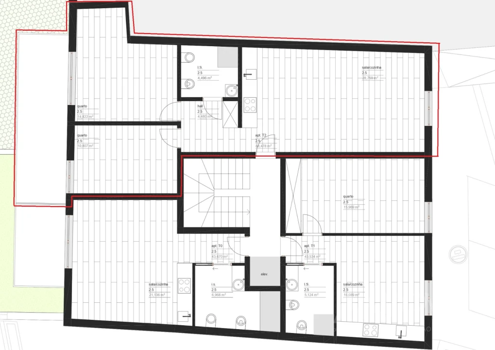 Apartamento T2 para Venda em Viseu Planta 3