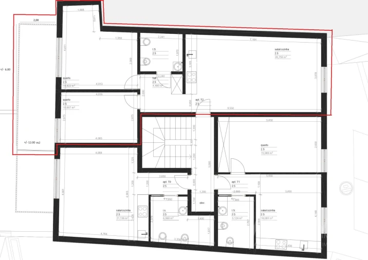 Apartamento T2 para Venda em Viseu Planta 1