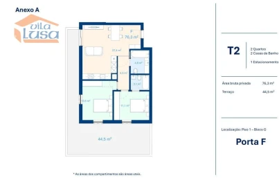 Apartamento T2 para Venda em Mafamude e Vilar do Paraíso