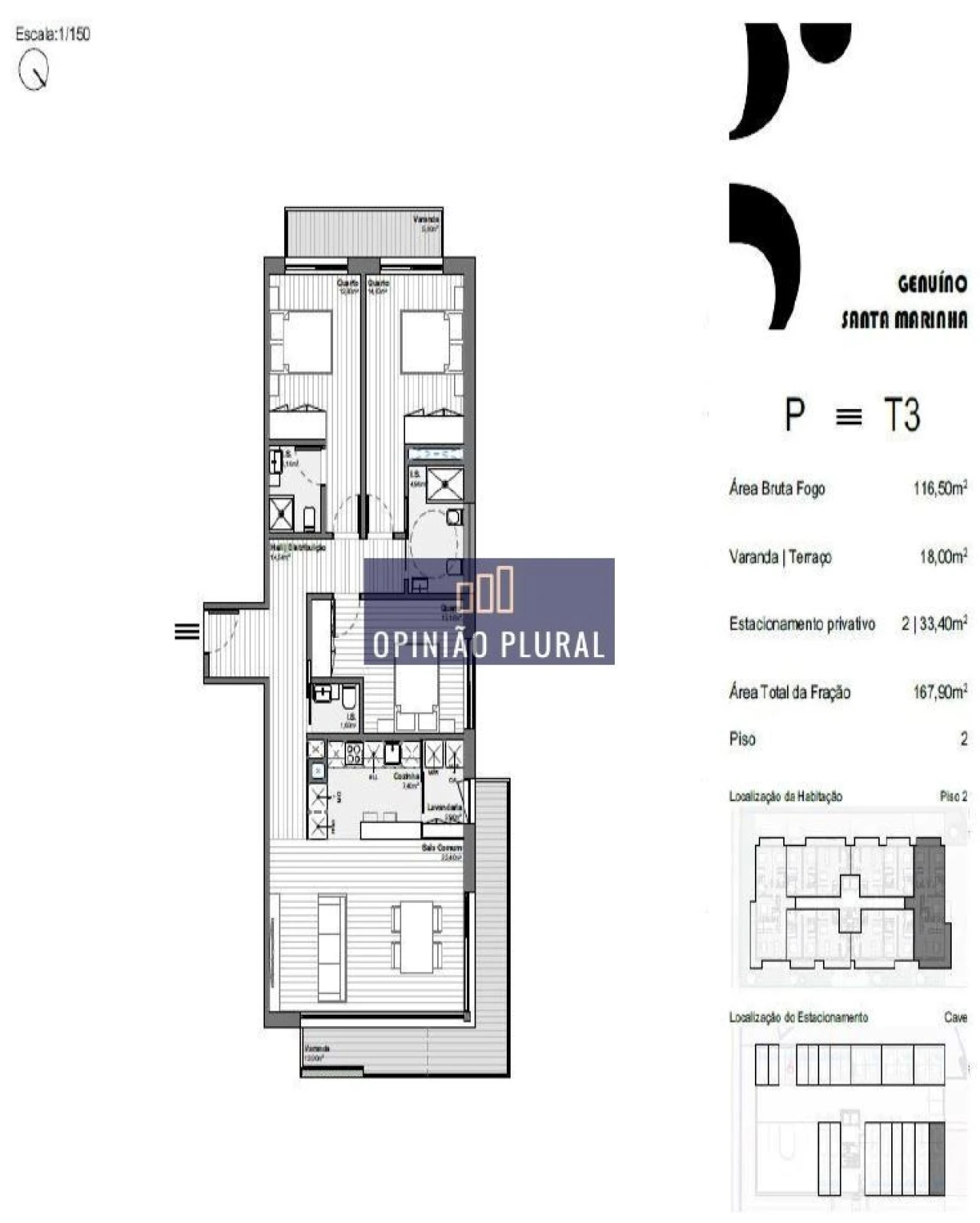 Apartamento T3 para Venda em Santa Marinha e São Pedro da Afurada Foto 12