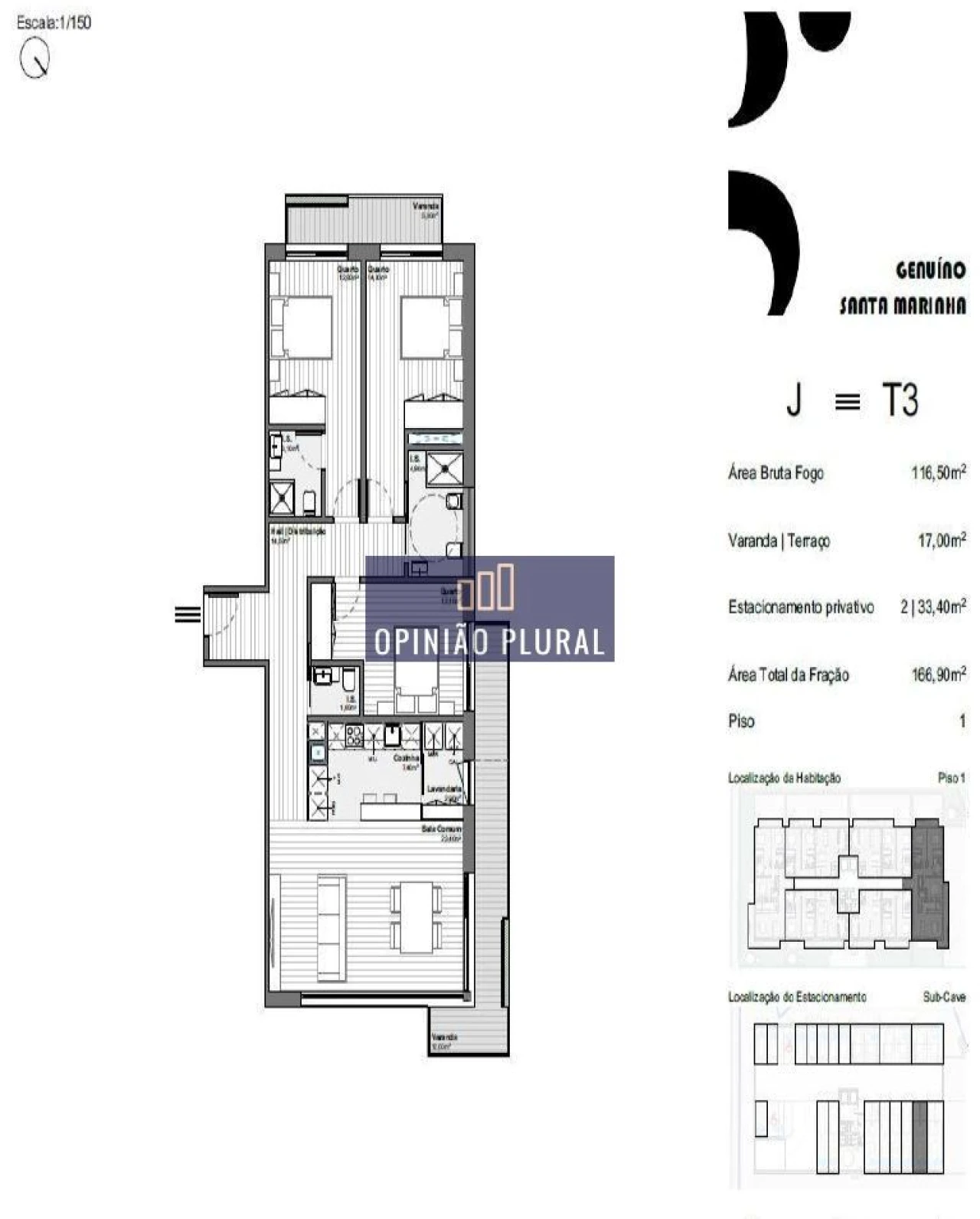 Apartamento T3 para Venda em Santa Marinha e São Pedro da Afurada Foto 12