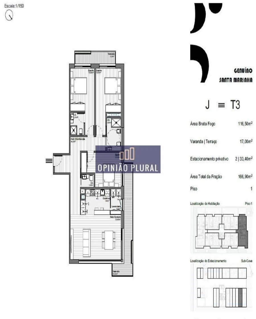 Apartamento T3 para Venda em Santa Marinha e São Pedro da Afurada Foto 12