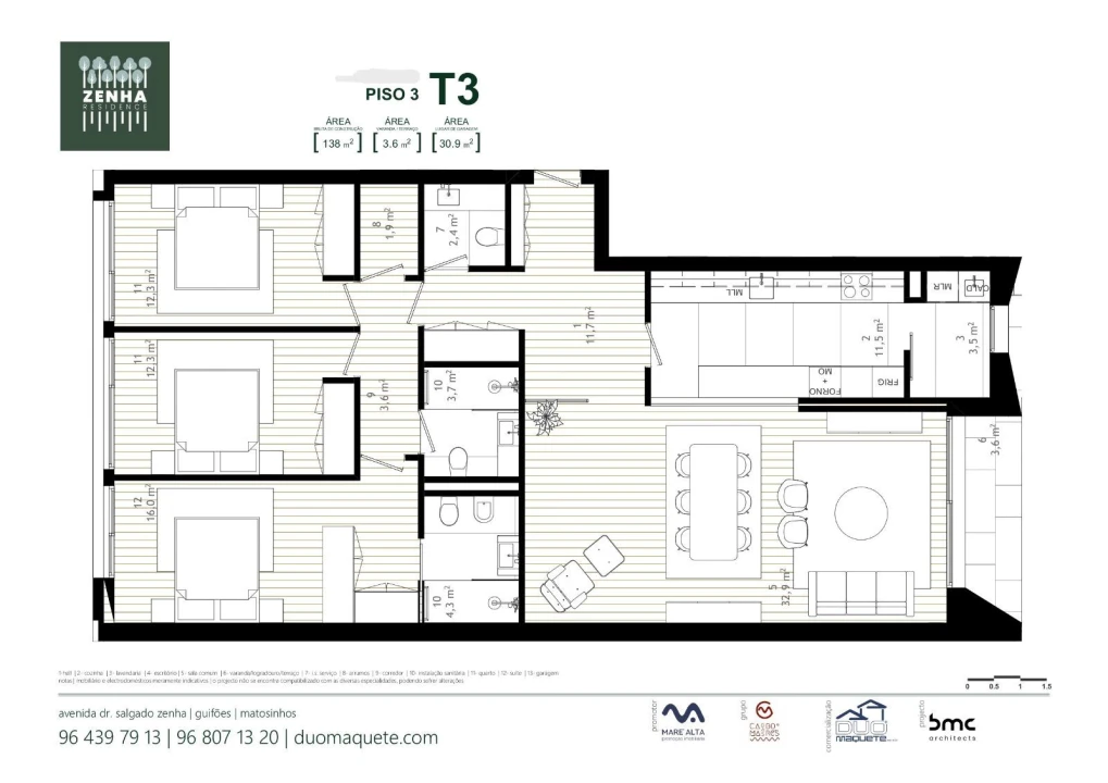 Apartamento T3 para Venda em Custóias, Leça do Balio e Guifões Foto 22