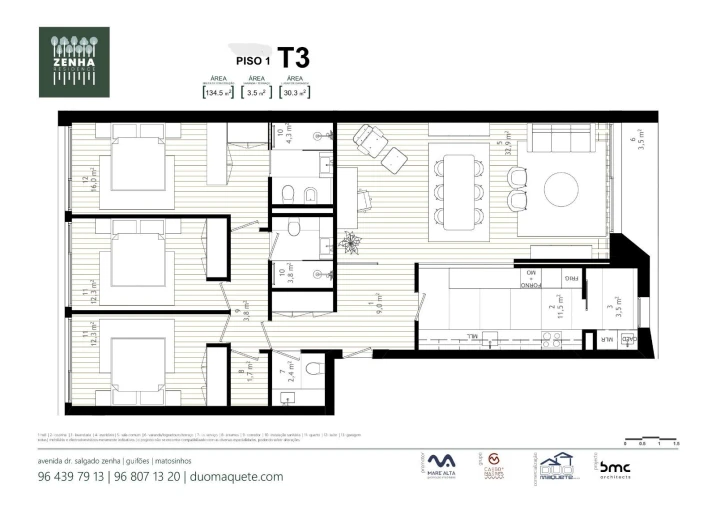 Apartamento T3 para Venda em Custóias, Leça do Balio e Guifões Foto 21