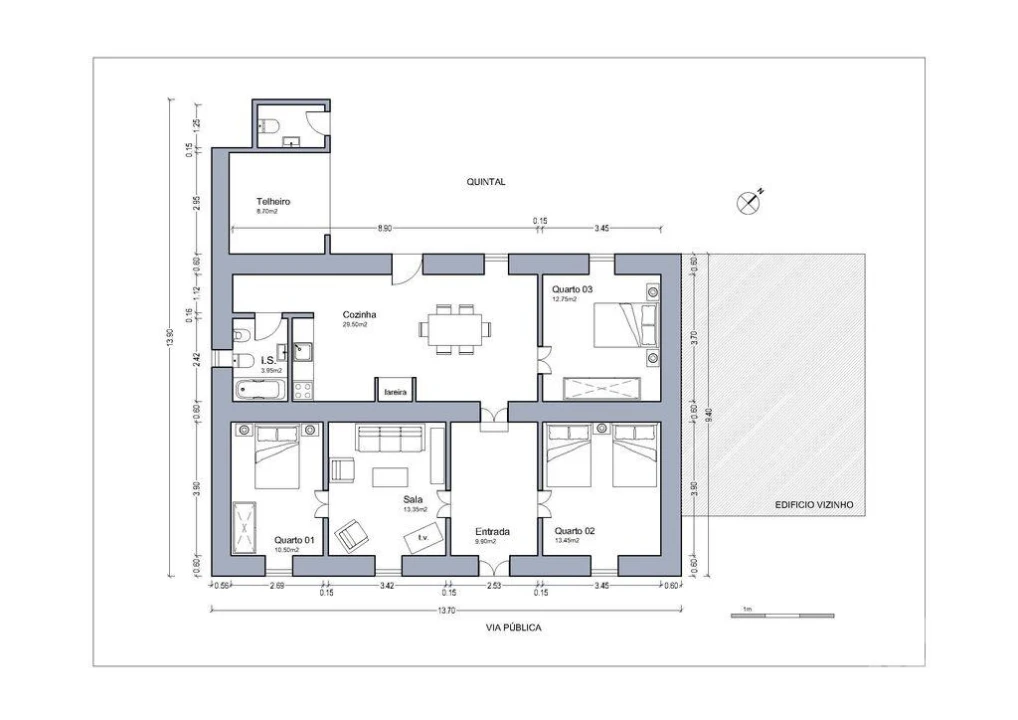 Moradia T3 para Venda em São Miguel do Pinheiro, São Pedro de Solis, São Sebastião dos Carros Foto 40