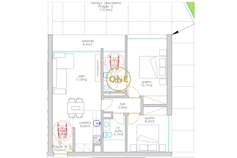 Apartamento T2 para Venda em Antas e Abade de Vermoim Foto 4