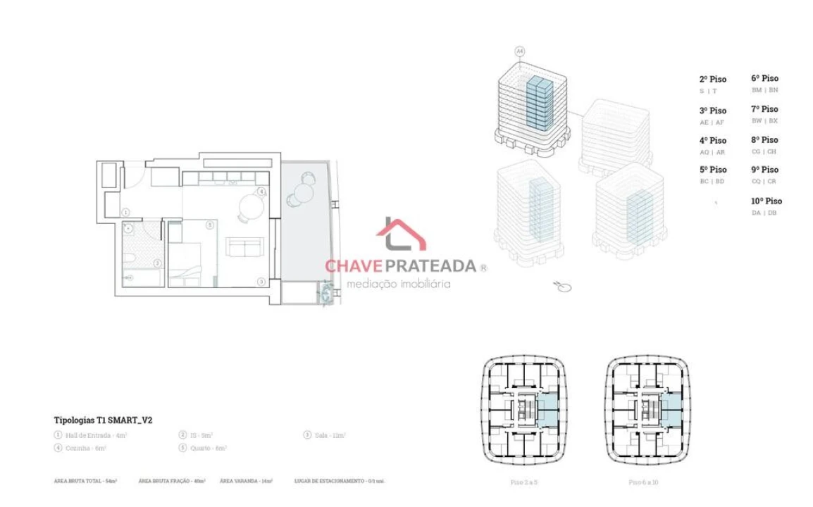 Apartamento T1 para Venda em Paranhos Foto 12