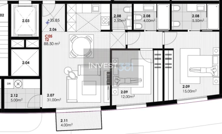 Apartamento T2 para Venda em Canidelo