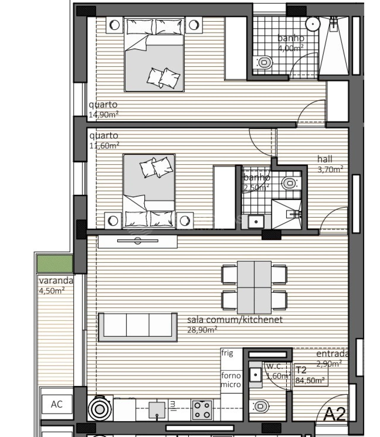 Apartamento T2 para Venda em Paranhos Foto 22