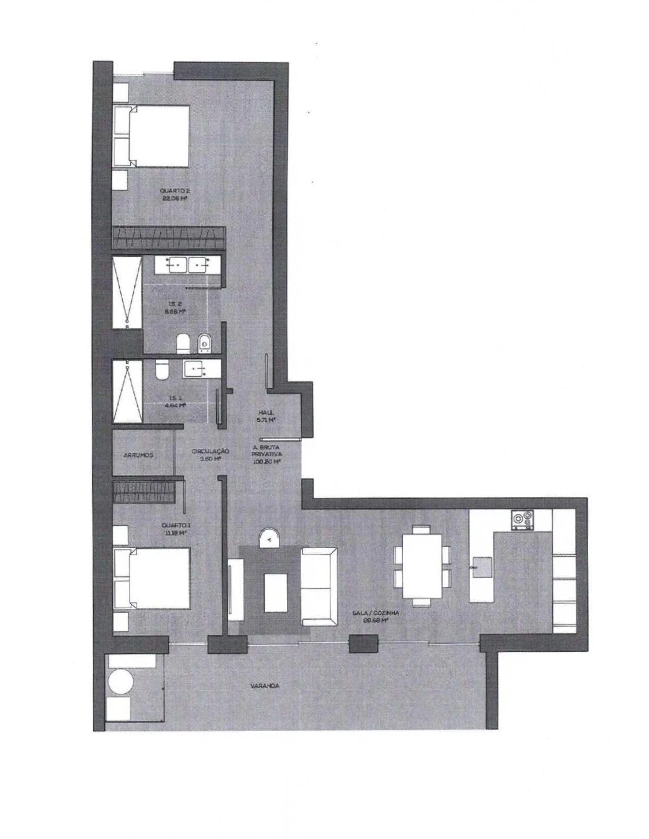 Apartamento T2 para Venda em Glória e Vera Cruz Foto 8