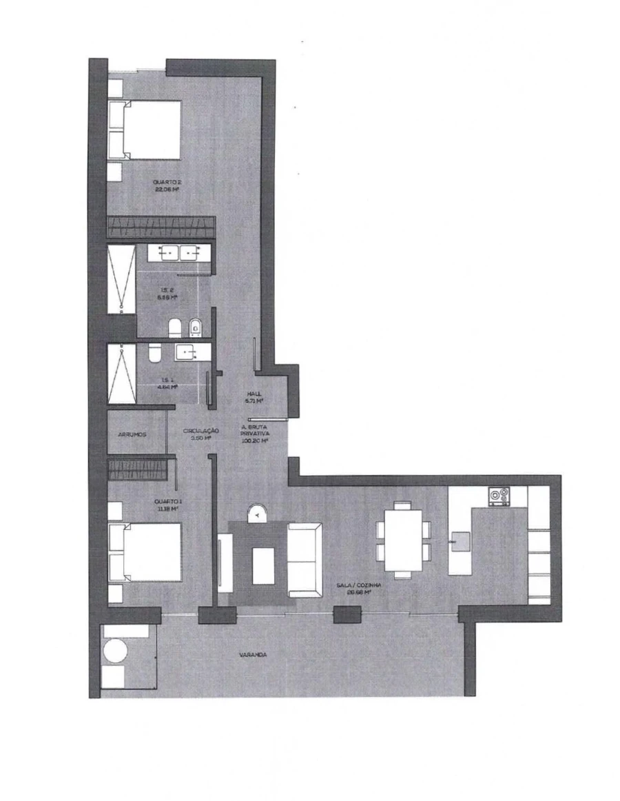 Apartamento T2 para Venda em Glória e Vera Cruz Foto 8