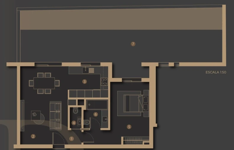 Apartamento T1 para Venda em São Martinho Planta 1