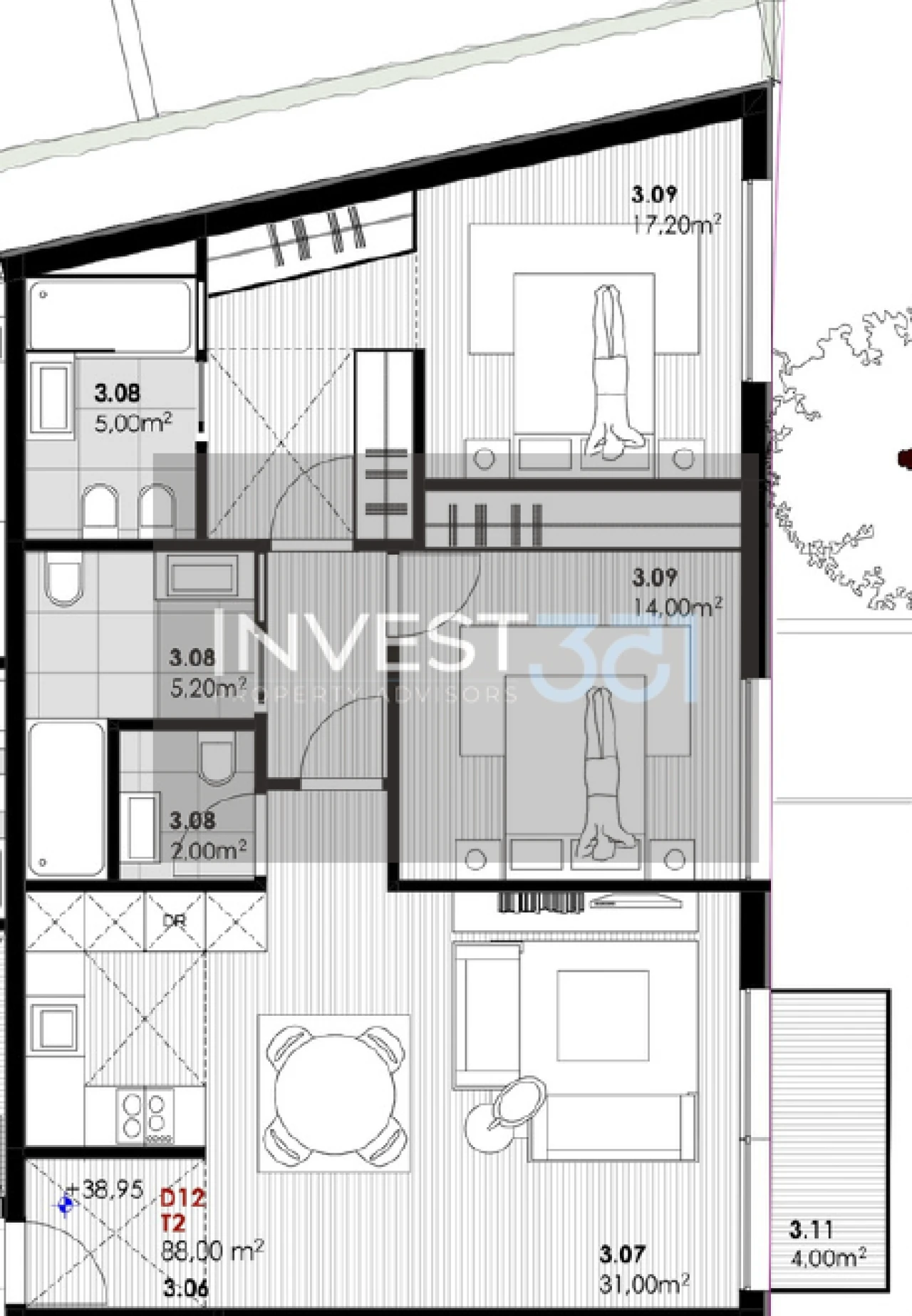 Apartamento T2 para Venda em Canidelo Foto 13