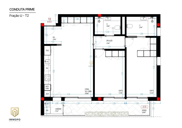 Apartamento T2 para Venda em Rio Tinto Planta 1