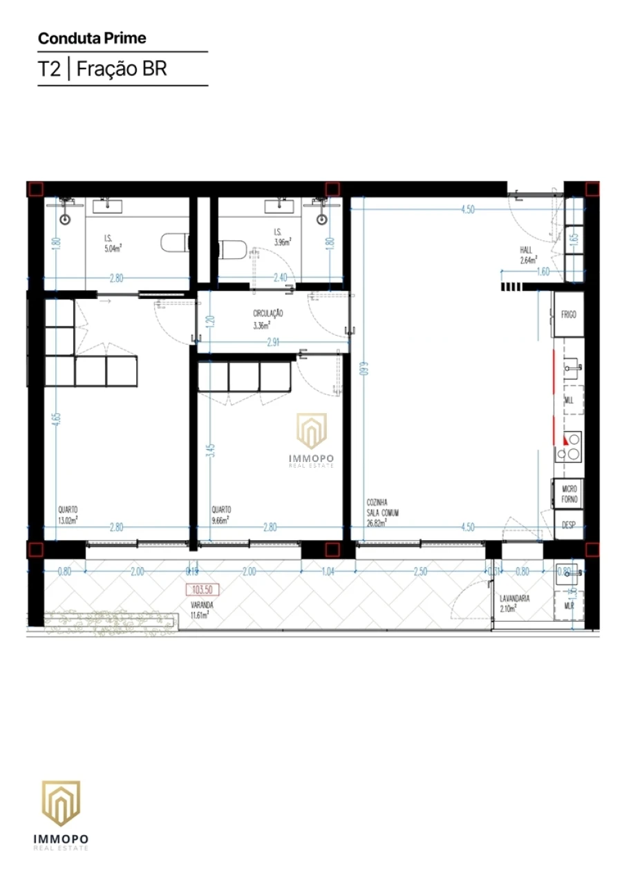 Apartamento T2 para Venda em Rio Tinto Planta 1