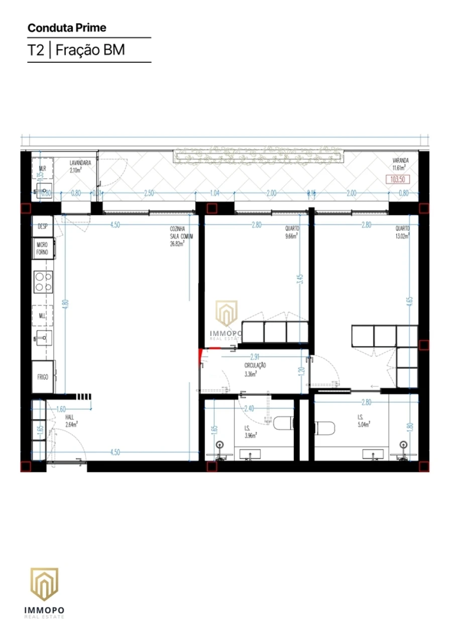 Apartamento T2 para Venda em Rio Tinto Planta 1