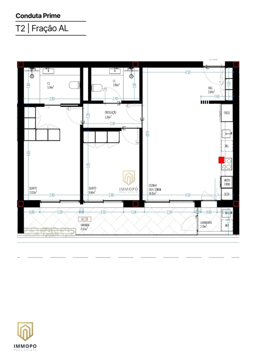 Apartamento T2 para Venda em Rio Tinto Planta 1
