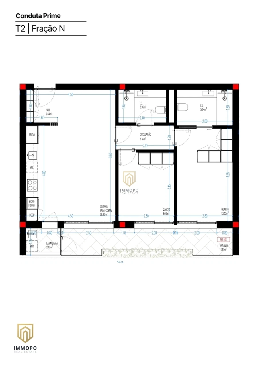 Apartamento T2 para Venda em Rio Tinto Planta 1
