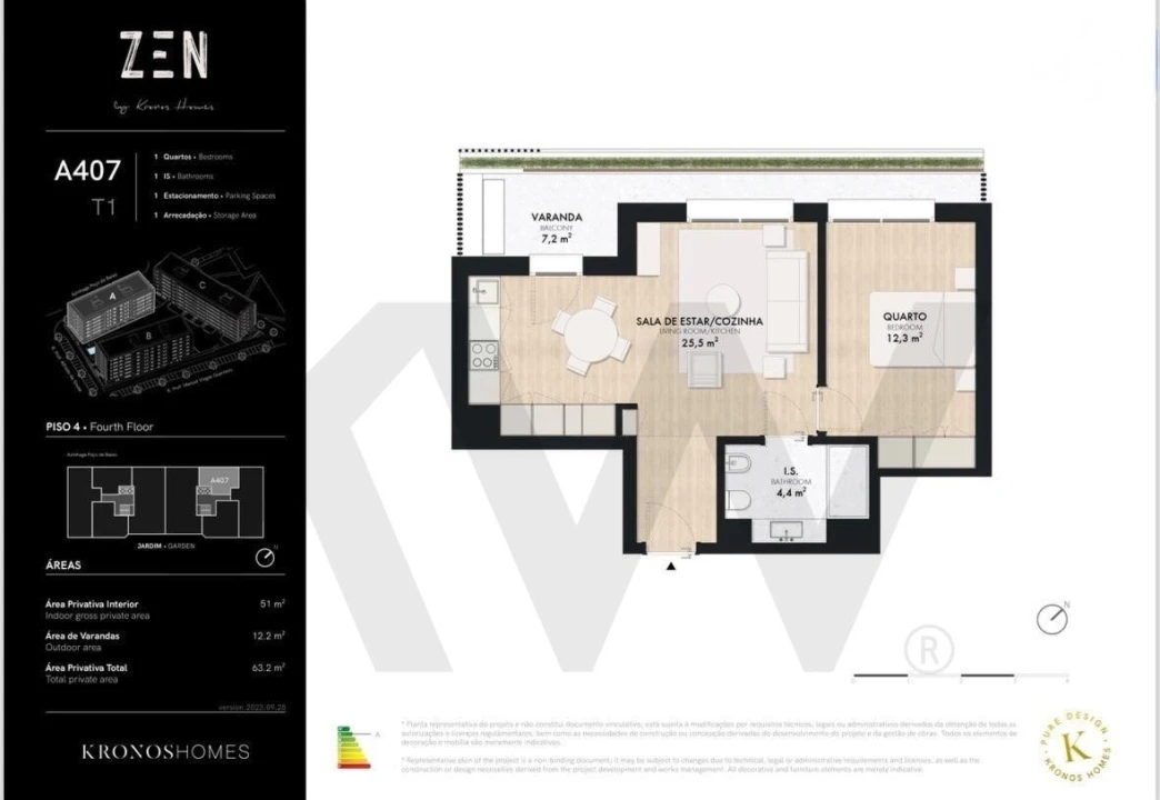 Apartamento T1 para Venda em Lumiar Foto 14